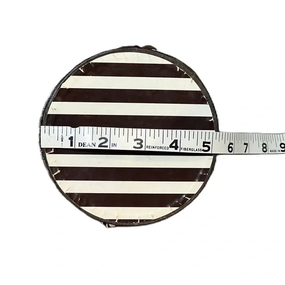 Henri Bendel Brown and Cream Striped Hat Box - Picture 11 of 12